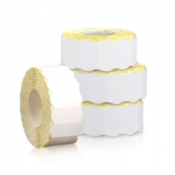 Taśma do metkownicy jednorzędowa okrągła 26 x 12 mm biała