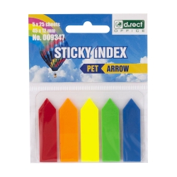 Zakładki indeksujące 45x12 mm w kształcie strzałki