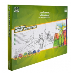 Kredki ołówkowe cricco zestaw szkolny 144 sztuki