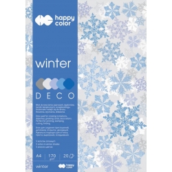 Blok Deco A4 170g 20 arkuszy Winter zimowe kolory