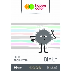 Blok techniczny A3 170g 10k biały Happy-Color
