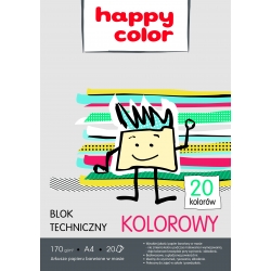Blok techniczny A4 170g 20k kolor Happy-Color