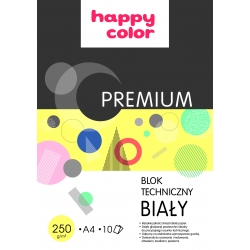 Blok techniczny A4 250g 10k biały Happy-Color