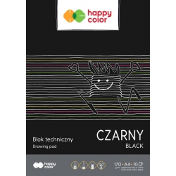 Blok techniczny czarny A4 Happy color 10k
