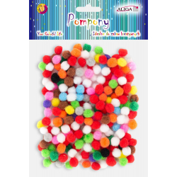 Pompony 1cm mix kolor 240 sztuk