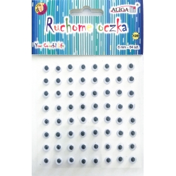 Ruchome oczka samoprzylepne 6mm 64 sztuki