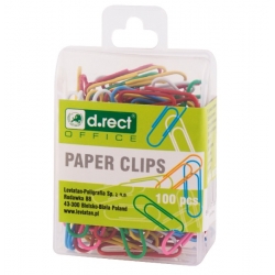 Spinacz biurowy do papieru R-28 kolor pudełko plastikowe