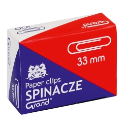 Spinacz biurowy do papieru R-33 metalowy Grand