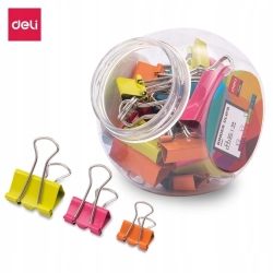 Spinacz klipy kolor i rozmiar mix 15,19,25mm Deli