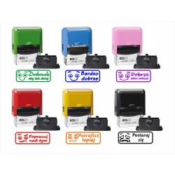 Zestaw pieczątki dla nauczyciela do przedszkola i szkoły komplet 6 sztuk