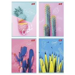 Zeszyt A4 60 kratka laminowany kaktusy Unipap