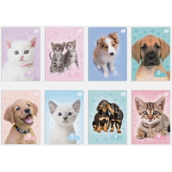 Zeszyt A5 16 kartek w kratkę Puppy Sign Interdruk