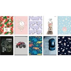 Zeszyt A5 16 w kratke basic dobry i tani mix