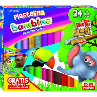 Plastelina 24 kolorów Bambino