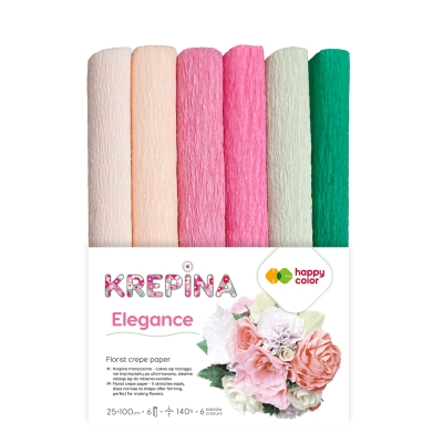 Bibula krepina 6 kolor Elegance 25mmx100m Happy-color