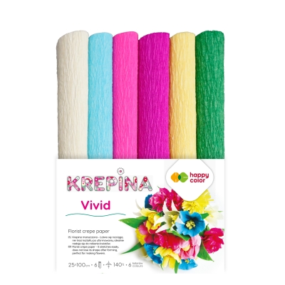 Bibula krepina 6 kolor Vivid 25mmx100m Happy-color