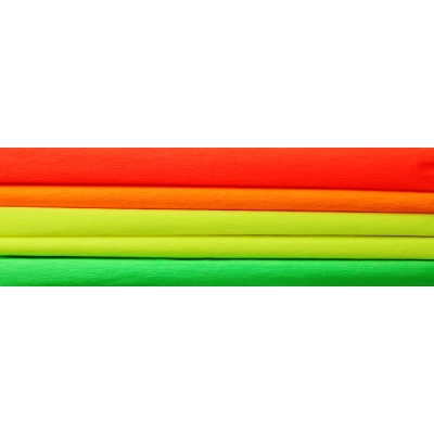 Bibuła marszczona 25X200 cm 5 rolek mix Fluo
