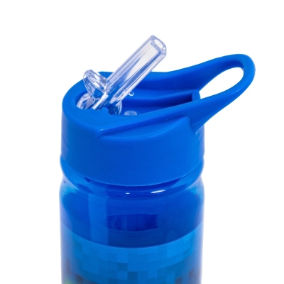 Bidon z rurką 450ml Blue Pixel