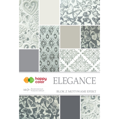 Blok A4 effect Elegance Happy Color brokatowy dekoracyjny 10 kartek