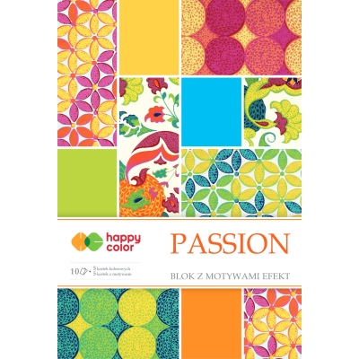 Blok A4 effect Passion Happy Color brokatowy dekoracyjny 10 kartek