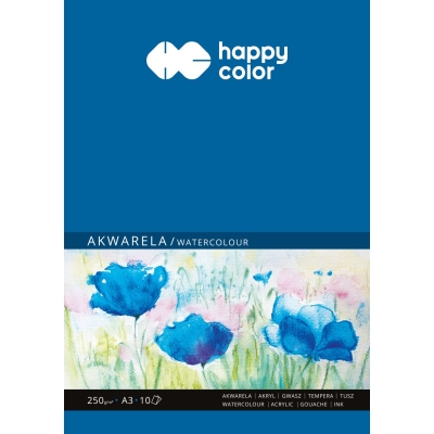 Blok do malowania akwarelowy A3 250g Happy Color 10 kartek