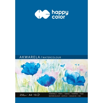 Blok do malowania akwarelowy A4 250g Happy Color 10 kartek