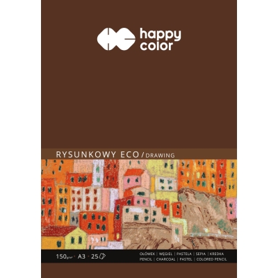 Blok rysunkowy A3 Eco 25k 150g Happy Color z ekologicznego papieru z recyklingu