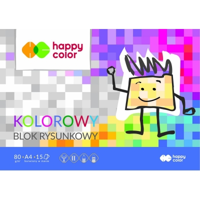 Blok rysunkowy A4 15k kolor Happy-Color