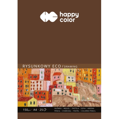Blok rysunkowy A4 Eco 25k 150g Happy Color z ekologicznego papieru z recyklingu