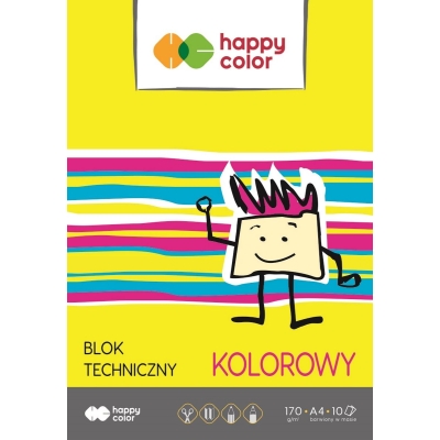 Blok techniczny A4 170g 10k kolor Happy-Color