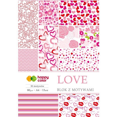Blok z motywami A4 15K Love Happy-color