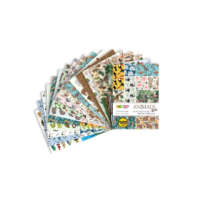 Blok z motywami A4 16K Animals Wold Happy-color