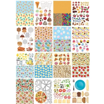 Blok z motywami A4 Food Happy Color 16 kartek dla kreatywnych