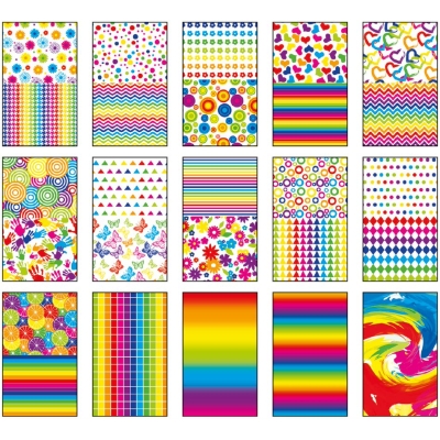 Blok z motywami A4 Colors Happy Color 15 kartek dla kreatywnych