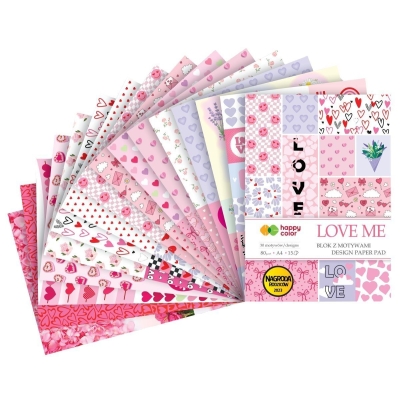 Blok z motywami A4 15K Love Happy-color