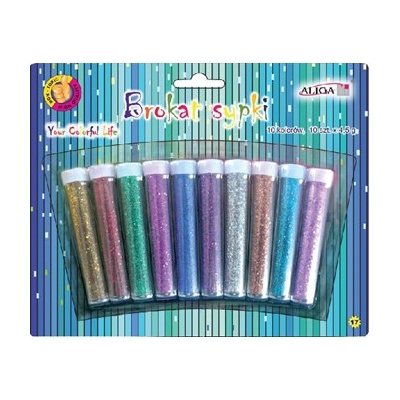 Brokat sypki BIO 10 kolorów 4,5g MT-6356