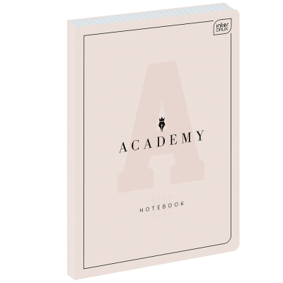 Brulion półtwardy B5 Academy Pastelowa okładka 128 kartek kratka 90g Interdruk
