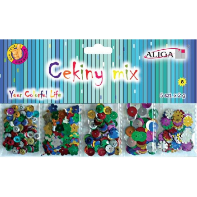 Cekiny Mix 5 kolorów 2g