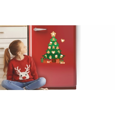 Choinka magnetyczna z piernikami i prezentami zestaw kreatywny