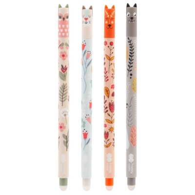 Długopis wymazywalny Happy-color Uszaki Floral Art