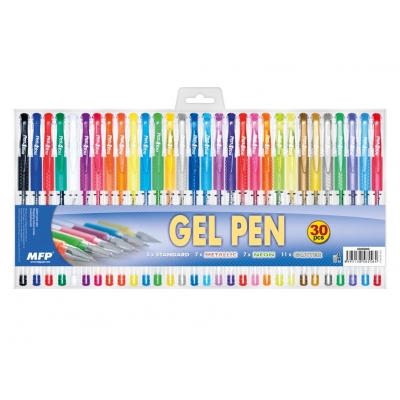 Długopis żelowy 30 sztuk komplet mix kolorów