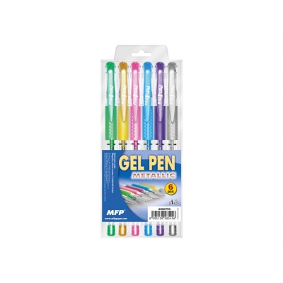Długopis żelowy 6 kolorów metalicznych GM10386