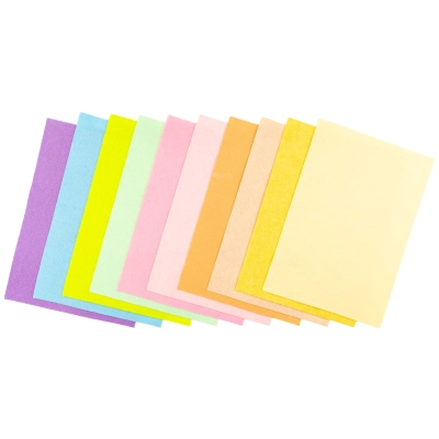 Filc A4 mix 10 kolorów pastelowych