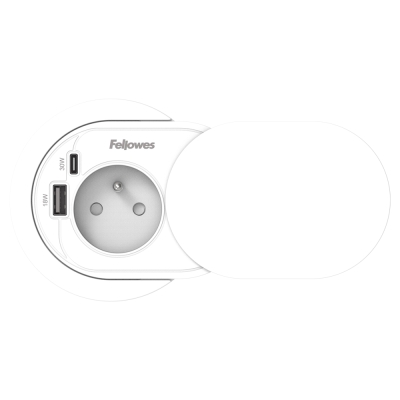 Gniazdo zasilające Power Spot Fellowes Typ E białe