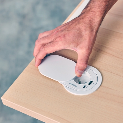 Gniazdo zasilające Power Spot Fellowes Typ E białe