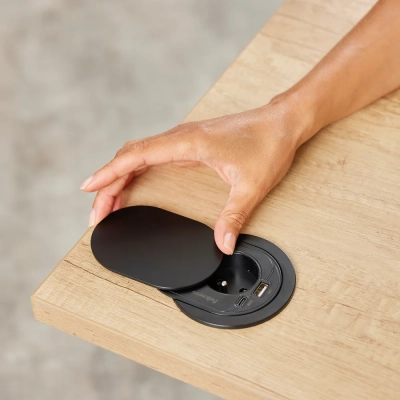 Gniazdo zasilające Power Spot Fellowes Typ E czarne