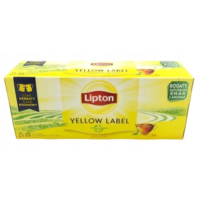 Herbata ekspresowa lipton yellow label 25 sztuk
