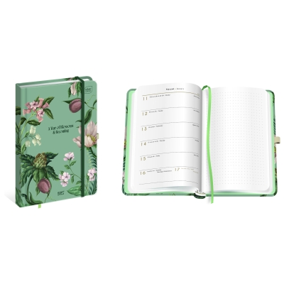 Kalendarz książkowy A5 192K Mat+UV Wild Flowers 2027 Interdruk