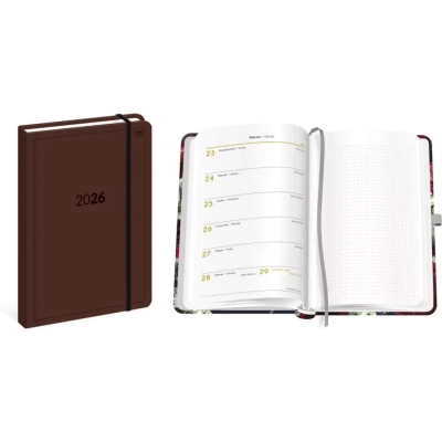 Kalendarz książkowy B5 192K Mat+UV Simple 2026 Interdruk