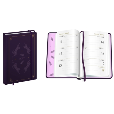 Kalendarz książkowy B6 192K Metallic Satin 2027 Interdruk